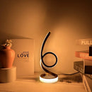Lámpara de mesa RGB espiral luz ambiente en dormitorio, iluminación suave