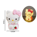 Lámpara nocturna Hello Kitty tamaño mini 7,5 cm con medidas visibles