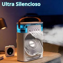 Mini Climatizador Portátil USB 3 en 1 (Ventilador + Humidificador + Luz)