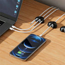 Organizador de cables con forma de corazón para auto o home office, orden práctico
