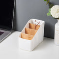 Organizador de control remoto y mesa con divisorias desmontables de madera