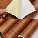 Papel tapiz vinílico autoadhesivo efecto madera 40cm: despegá y pegá, ajuste prolijo