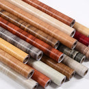 Papel tapiz vinílico autoadhesivo efecto madera 40cm: colores y vetas disponibles