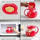 Popper de Palomitas para Microondas de Vidrio Borosilicato 2,25QT