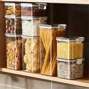 Pote hermético apilable 460ml apilado, organización de despensa