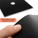 Detalle del material de fibra de vidrio con PTFE del protector de cocina a gas reutilizable