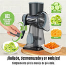 Rallador Rotatorio Manual 3 en 1 (Cuchillas de Acero Inoxidable)