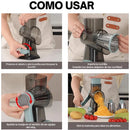 Rallador Rotatorio Manual 3 en 1 (Cuchillas de Acero Inoxidable)