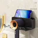 Soporte de pared para secador de pelo sin perforación con adhesivo, ideal para azulejos