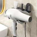 Soporte de pared para secador de pelo sin perforación, ordena secador y accesorios