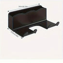 Soporte de pared para secador de pelo sin perforación 16x11 cm, con ganchos