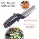 Tijera Cortadora 2 en 1 con Tabla Integrada de Acero Inoxidable